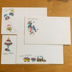 1950s “post-a-note” set of four postcards made by Current